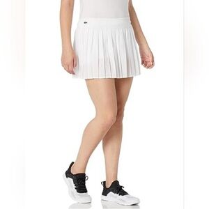 Lacoste Women's White Pleated Tennis Skirt